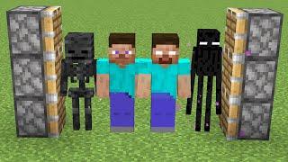 wither skeleton + steve + herobrine + enderman = ???