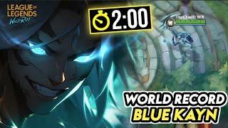 *WORLD RECORD* FASTEST BLUE KAYN FORM UNDER TWO MINUTES! | Wild Rift Patch 6.0c