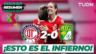 Resumen y goles | Toluca 2-0 León | Liga Mx Femenil AP2024-J11 | TUDN