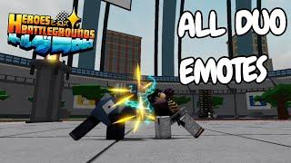 ALL DUO EMOTES | Roblox Heroes Battlegrounds