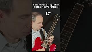 C diminished triads in close position across the fretboard #guitar #guitarpractice #jazz #chords