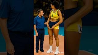Tallest female volleyball player from #tallwoman #shorts #ai #athlete #tallgirl #funny