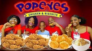 POPEYES FAMILY MUKBANG! WATERMELON RACE FAIL! #yummybitestv