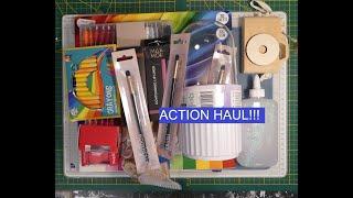 Action Haul toller 30x30 Block in Leinenoptik und drei schnelle Karten