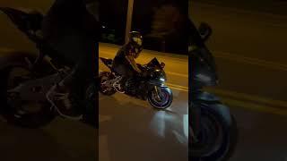 Straight Piped Yamaha R1M Wheelie 