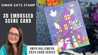 3D Embossed Scene Card | AmyR Halloween 2024 Card Series #26   HD 1080p