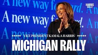 Vice President Kamala Harris Speaks at Michigan Rally