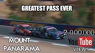 GREATEST MOTORSPORT PASS EVER - Honda Civic vs Holden Commodore VP - Bathurst 12 Hour Support Race