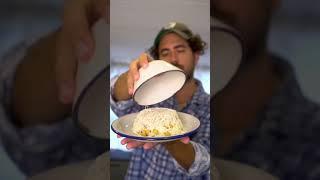 The healthiest Turkish street food: Rice Pilaf with CHICKEN  ( tavuk pilav )