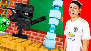 PROVA DO DESAFIO DA GARRAFA NA ESCOLA DE MONSTROS DO MINECRAFT!! (Bottle Flip Challenge)