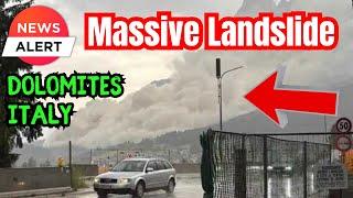 BREAKING: Complete SURPRISE-NO Warning, NO Evacuations prior to LARGE LANDSLIDE from Croda Marcora !