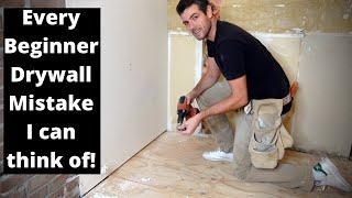 Every Beginner Drywall Mistake I can think of (1/3)