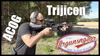 Trijicon TA02 ACOG 4x Battery Illuminated LED Combat Optic Review (HD)