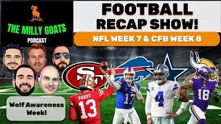 NFL Week 7 Fire Flames Recap, Football Shambles Meter, & College Football Losers