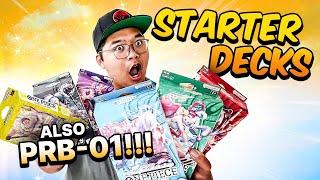 NEW STARTER DECKS AND PRB-01 IS HERE! Opening One Piece TCG ST-15, ST-16, ST-17, S&-18, and ST-20