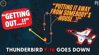 Thunderbirds F-16 crash after  Academy graduation flyover! (2016) & F-16 oshkosh overrun #atc