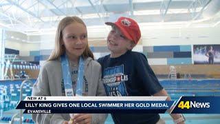 Lilly King gives one local swimmer her gold medal