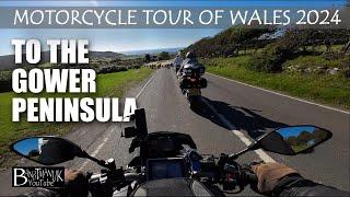 Wales Motorcycle Tour.  Devils Bridge to the Gower Peninsula. Filmed in 4K high definition