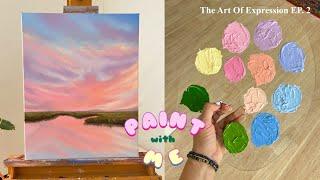 Paint with me | How to find peace in your life  - The Art Of Expression (Ep. 2) | BOB ROSS STYLE