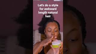 Awkward length natural hairstyle. Flat twists on type 4 natural hair.