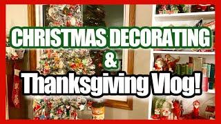 THANKSGIVING VLOG & VINTAGE CHRISTMAS TREE DECORATING! FAMILY HOLIDAY VLOG