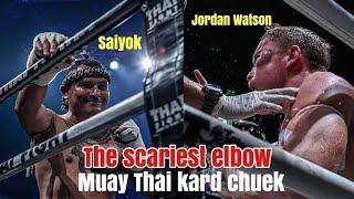 Savage ElbowSaiyok vs. Jordan Watson | Muay Thai Kard Chuek