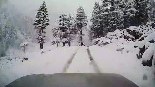 Swat Snowfall Driving Towards Mahodand Lake | Winter Tours