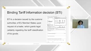 Customs compliance training | Tariff classification | 2022