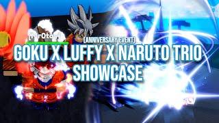 Goku X Luffy X Naruto Trio Showcase + How To Get It | Anime Spirits