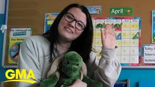 This school teacher is going above and beyond to help her students learn from home l GMA Digital