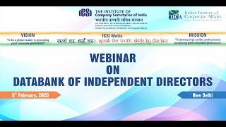 Webinar on Databank of Independent Directors