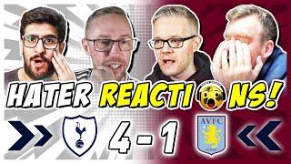 SPURS RIVALS & HATERS RAGING REACTION TO TOTTENHAM 4-1 ASTON VILLA | PREMIER LEAGUE FAN REACTIONS