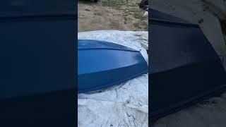 Freshly painted new boat ready to catch some bass #blueboat #marine #fishing #bass #outdoors #blue