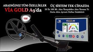 Dedektör Fiyatı. En iyi Alan tarama özellikli altın arama cihazı Via gold A9 define dedektörü