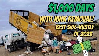 $1,000 days doing junk removal! A day in the life of owning a junk removal business