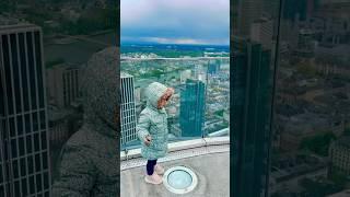 Exploring Frankfurt’s Skyline with My Little One | 56th Floor View #shorts #view #Frankfurt #viral