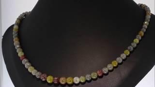 Incredible Multi-Colored Rough Cut Diamond Necklace - Must See!