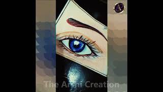 Realistic drawing of eyes |  | by The Arshi Creation| #SHORTS |