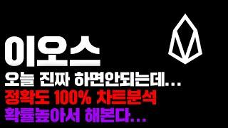 이오스 [긴급] 진짜 오늘 이러면 안되는데... 확률높아서 해본다...! 정확도 100% 차트분석, 영상 필수시청..! #코인시황