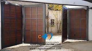 Bi Folding Garage Door Mechanism / Folding Garage Gate Automation System