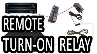 DIY HOW TO Make a Home Theater AMP 12V Remote Trigger Relay that Comes on With AV Receiver