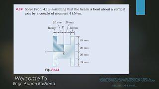 #Mech of Materials# |ProblemSolutionMOM​ | Problem 4.14 |Pure Bending| Engr. Adnan Rasheed