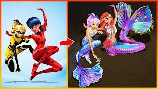 Miraculous Ladybug And Queen Bee Glow Up Into Mermaid Princess| Stars Wow