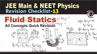 Fluid Statics | Revision Checklist 13 for JEE Main & NEET Physics