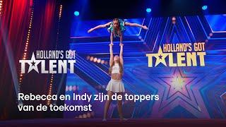 Rebecca en Indy krijgen een STAANDE OVATIE van winnaars 2023 met acrogym-act | Holland's Got Talent