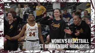 Loyola Women's Basketball | St. Bonaventure Highlights