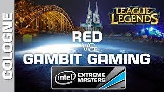 Gambit Gaming vs. RED - Game 1 - Quarterfinal PT - IEM Cologne - League of Legends