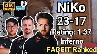 NiKo POV w/huNter/malbsMd (Inferno) | FACEIT Ranked | Sep 18, 2024 #cs2 #pov