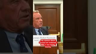 ‘My opinions about vaccines are irrelevant’: RFK Jr. says during hearing #news (Via: CNN)