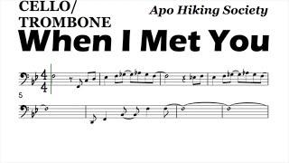 When I Met You Cello Trombone Sheet Music Backing Track Play Along Partitura